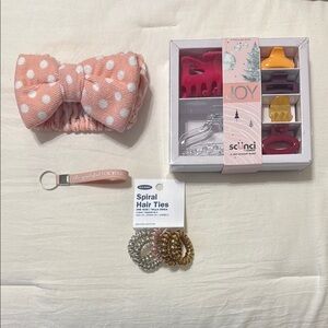 Headband, Hair-clip set, Hair ties, Keychain